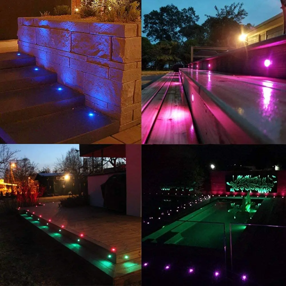 30mm 12V Outdoor Garden Pathway LED Deck Stair Kitchen Recessed Lights Set IP67 