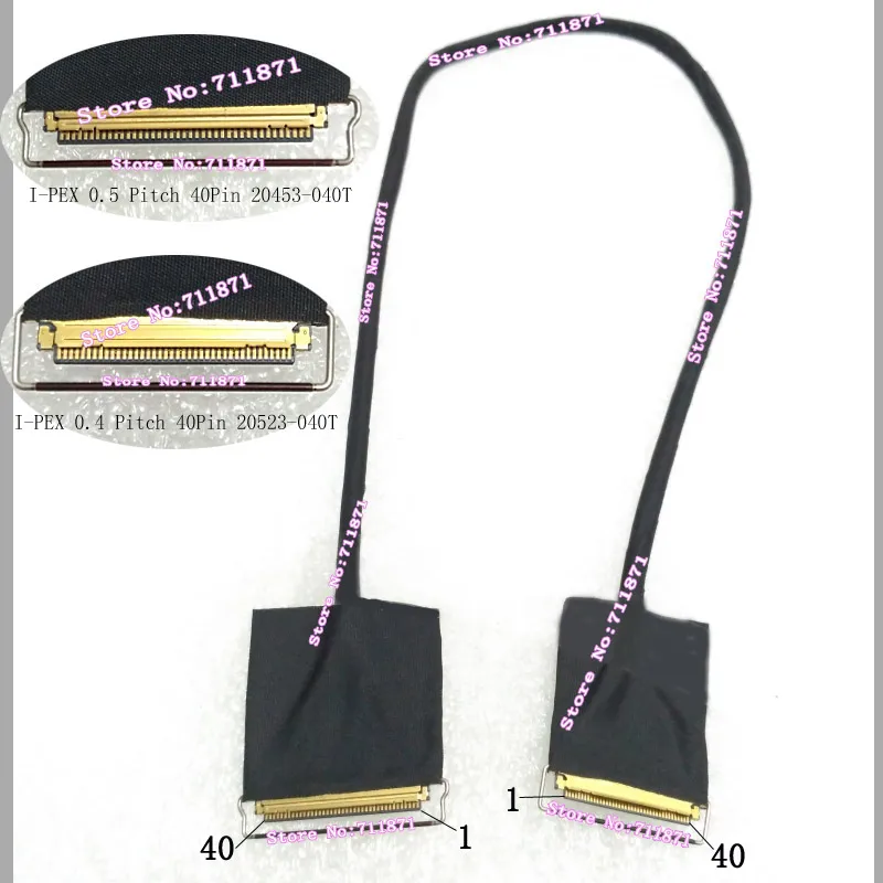 

0,5 Шаг I-PEX 40 Pin 20453-040T к I-PEX 0,4 шаг 40Pin 20523-040T eDP 4 полосы кабельного провода 20523-040T 20453-040T 4K eDP кабель
