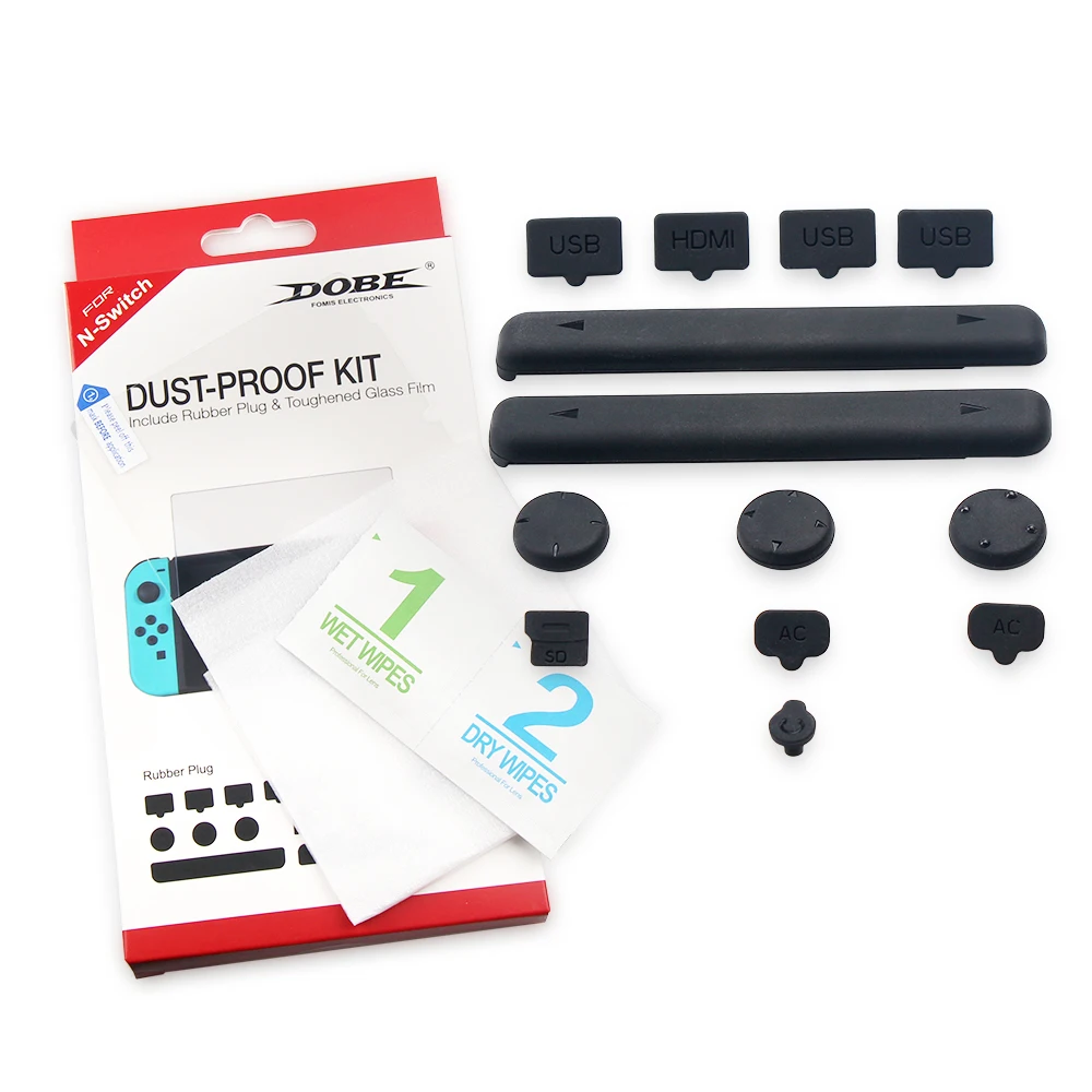 

Hot selling TNS-862 Dust Proof Kit Dust Prevention Cover and Tempered Glass Screen Protector for Nintendo Switch