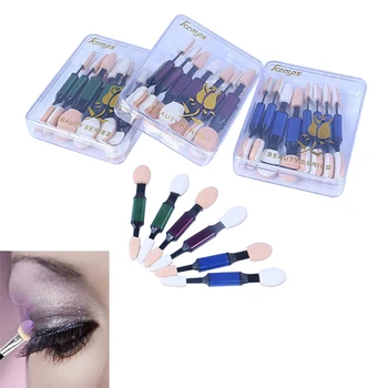 

10pcs/set Double Ended Eye Shadow Brush Sponge Stick Makeup Tool Beauty Color Random