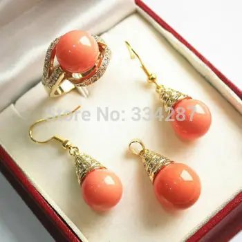

6color Women's jewelry gold Shell Pearl earring Bracelet Ring Pendant(6#-9)