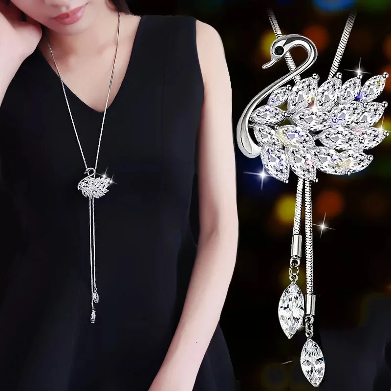 Длинные ожерелья для женщин Collier Femme модные ожерелья с искусственным жемчугом и кулонами свитер цепь воротник ювелирные изделия Mujer