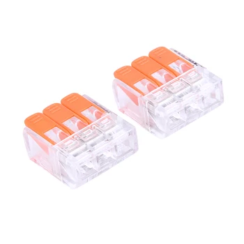 

20 PCS mini quick wire connectors cable connector push-in terminal block LED connector 221-212 221-413 221-414 221-415