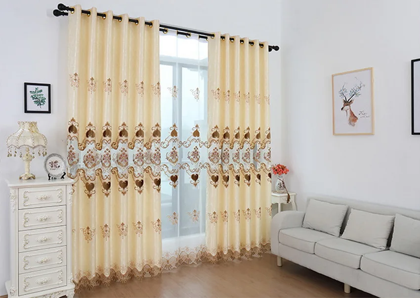 Европейские Роскошные полые жаккардовые вышивальные оконные экраны шторы для гостиной спальни занавески прозрачная ткань M114#4