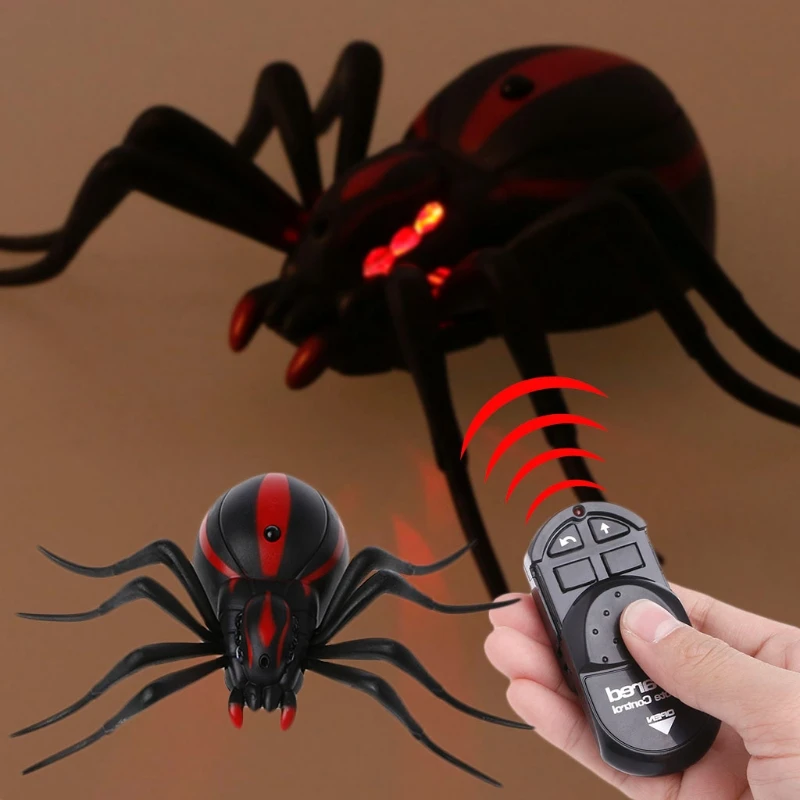 Remote Control Realistic Fake Spider RC Prank Insect  Scary Trick Toy