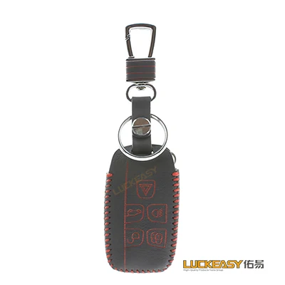 Luckeasy для landrover jaguar discovery 4 freelander 2 2003- кожаный чехол для ключей автомобиля range rovert key2a - Название цвета: Красный