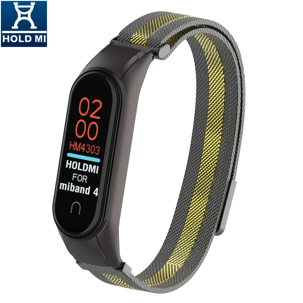 Магнитный ремешок Milanese для Xiaomi Mi Band 4 аксессуары браслета из нержавеющей стали