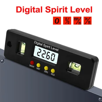 

Mini electronic numerical display level meter 150mm strong magnetic horizontal ruler angle ruler angle ruler graphics card gauge