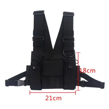 

Tactical Vest Nylon military Vest chest rig Pack Pouch Holster Tactical Harness walkie talkie radio Waist Pack for Two Way Radio