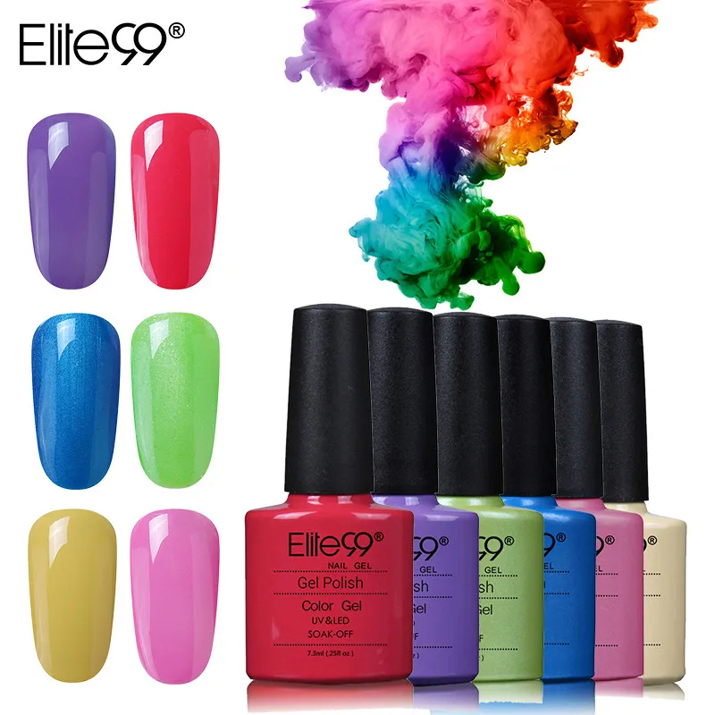 Luxury Price for  Elite99 Light Color Soak off Primer Semi-permanent Color Nail Polish Need UV Lamp Curing Base Top E