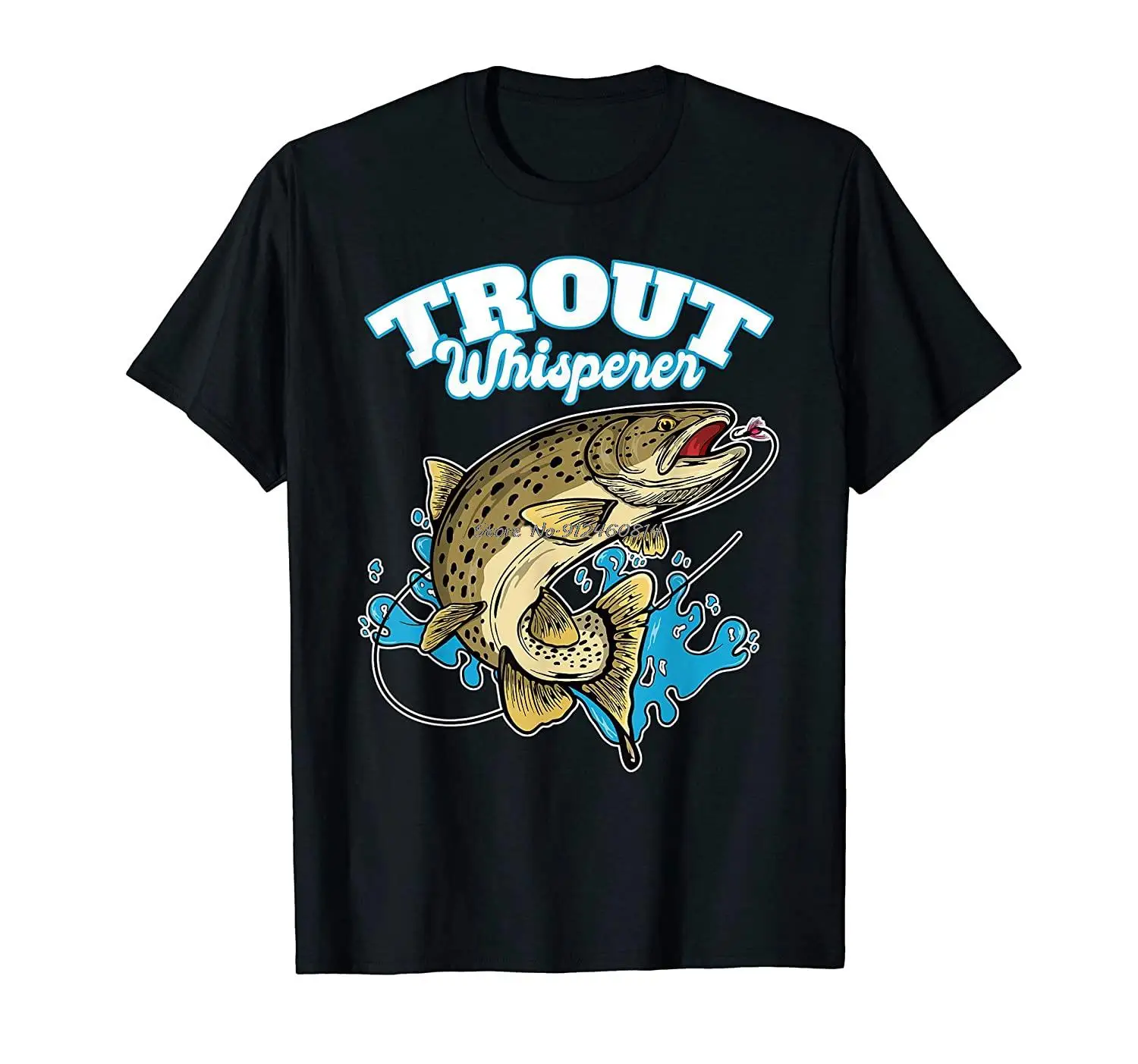 Trout Whisperer - Funny Fisherman Fly Fishing Gift T-Shirt Men Cotton  O-neck Tshirt Hip Hop Tees Streetwear Harajuku