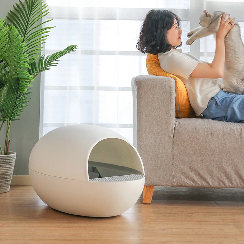 US $444.00 Automatic Cat Sandbox Smart Gravity Sensor Pet Litter Box Deodorant Splash Proof Intelligent Self Cleaning Closed litter Tray