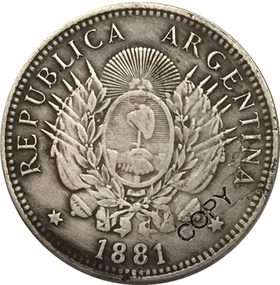 1881 1881 1882 1883 Аргентина копия монет - Цвет: 1881