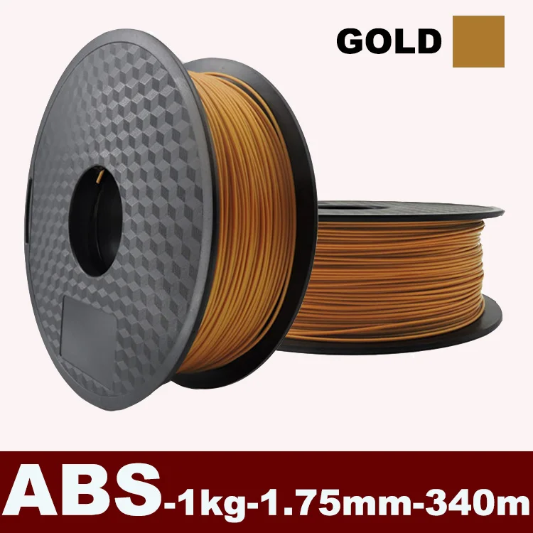 Опорные нити ABS 3D Расходные материалы для принтера 1,75 мм 1 кг 340 м - Цвет: Gold