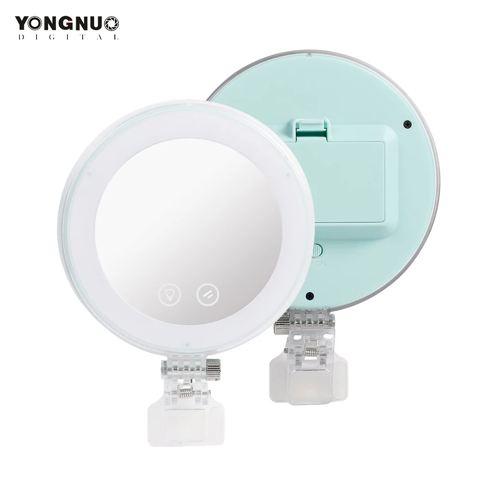 YONGNUO YN-08 мини-светодиодный кольцевой светильник для селфи 3200 K/5500 K с зеркалом для макияжа для iPhone и samsung huawei