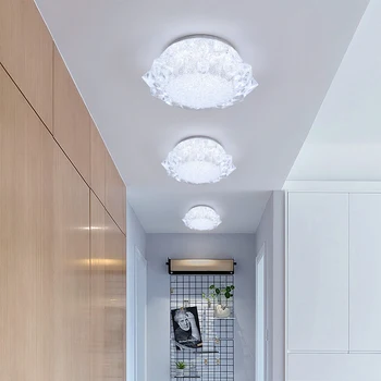 

6W Modern Surface Mount and Flush Mount Lighting LED Ceiling Light Crystal Round Ceiling Lamp for Vestibule Hallway Entrance