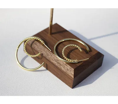 1 pair gold Серьги из стерлингового серебра 925 пробы, модное двойное кольцо, крученые большие круглые серьги, темпераментные индивидуальные серьги для девушек и женщин, ювелирное изделие для ушей - Окраска металла: 1 pair gold