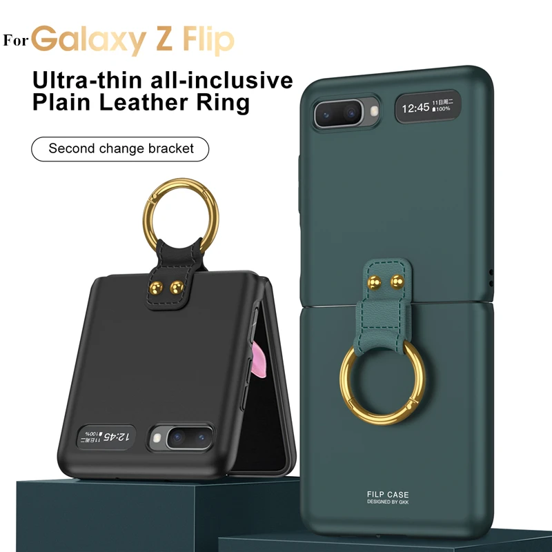 samsung flip phone cute Rezzol Chính Thức Ốp Lưng Dành Cho Samsung Galaxy Samsung Galaxy Z Flip Case Nhẫn Mờ Slim PC Ốp Lưng Móc Khóa cute samsung phone case