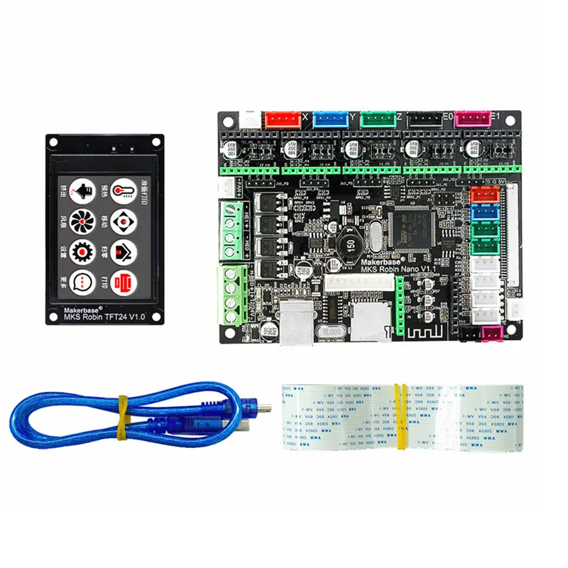 Robin Nano-2.4 inch MKS 3D принтер STM32 MKS Робин наноплата оборудование с открытым исходным кодом поддержка Marlin2.0 для многоразмерных сенсорных экранов - Цвет: Robin Nano-2.4 inch