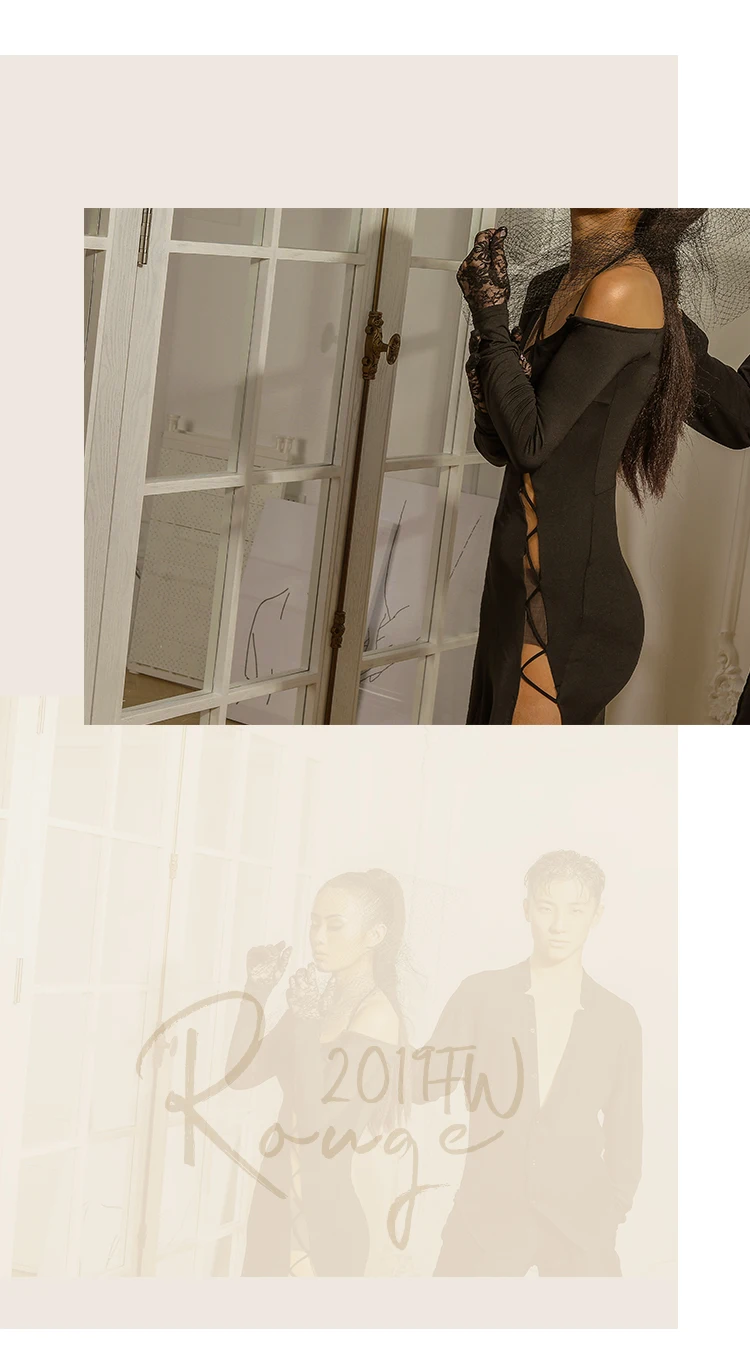 ZYMdancestyle Hotty Hot Dress#1970 Women Latin Dance Practice Wear Long Sleeve One Shoulder Bandge Sexy New Fashion