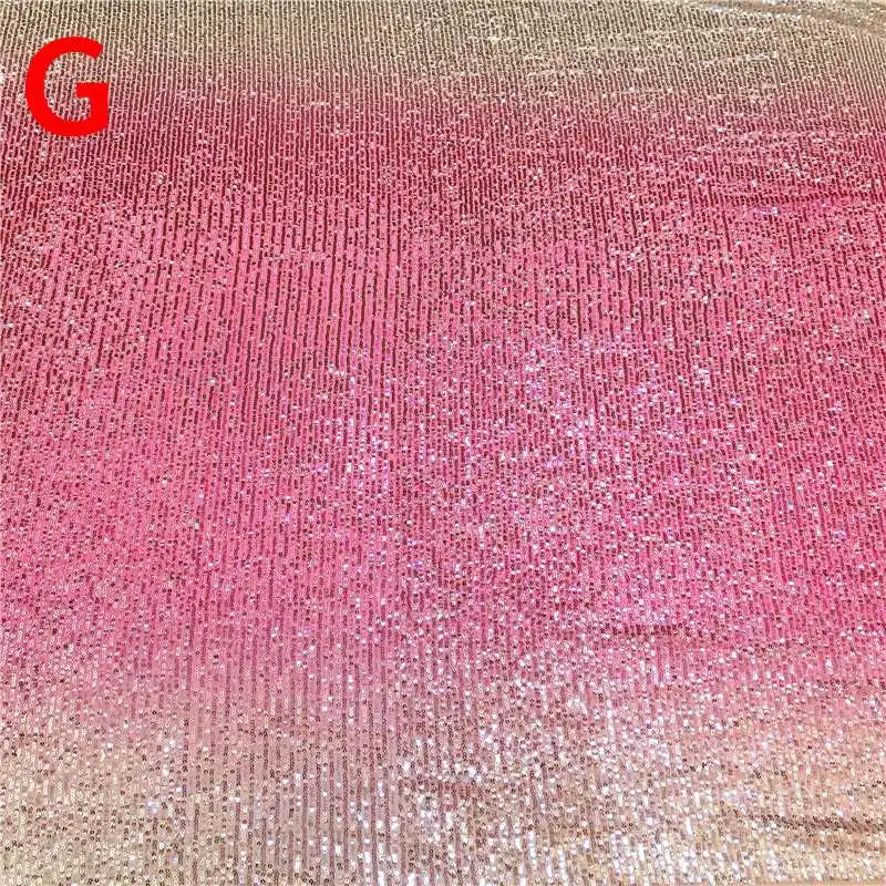 GLace 1Y/Лот Новая мода зашифрованные градиентные Блестки Ткань для платье для девочки Свадебные украшения Аксессуары TX1301 - Цвет: G