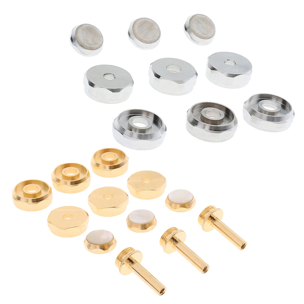 Trumpet Cap Screw Cover Finger Buttons & Golden Plating Trumpet Parts for Trumpet Accessory