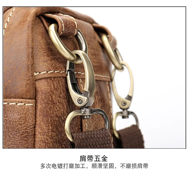 New Arrival Waist Bag Men Genuine Leather Crossbody Messenger Shoulder Bag Retro Cowhide Leather Belt Bag Fanny Pack Waist Pouch
