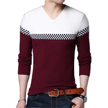 Men Brand Sweater 2021 Sweater Business Leisure Sweater Pullover V-neck Mens Fit Slim Sweaters Knitted for Man