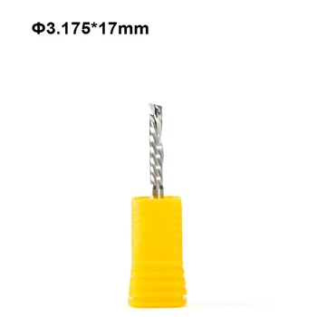 

2Pc 3.175x22mm 15/17mm 3A CNC End Mill One Flute Spiral UP Down Compression Steel Router Bit MDF Carbide PVC Wood Milling Cutter