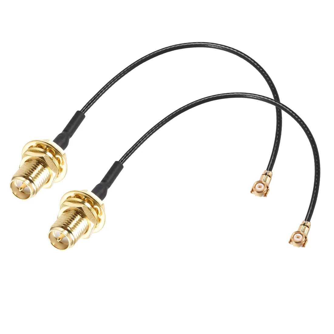 

uxcell 2pcs U.FL 3.0 To RP-SMA Female Connector RF Adapter 4inch RF0.81 Extension Pigtail Cable for WiFi Router 4G Module