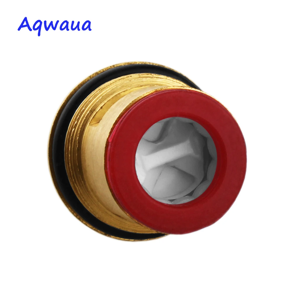 Aqwaua Ceramic Disc Faucet Cartridge Brass Inner Replacement Part Water Mixer Tap Quality Brass Quarter Turn Faucet Accessory