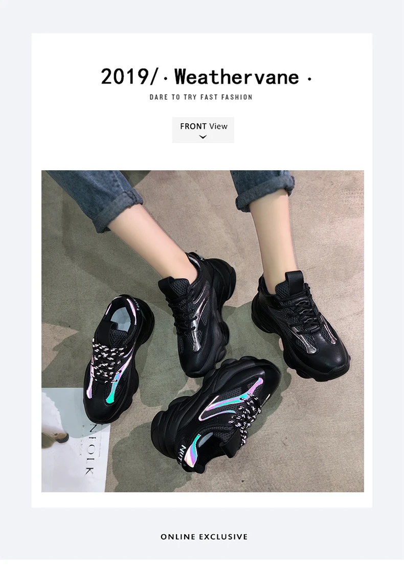 TKN; женские осенние черные кроссовки на платформе; женская повседневная обувь на плоской подошве; дышащая мягкая женская обувь на массивном каблуке; zapatos de mujer; 865