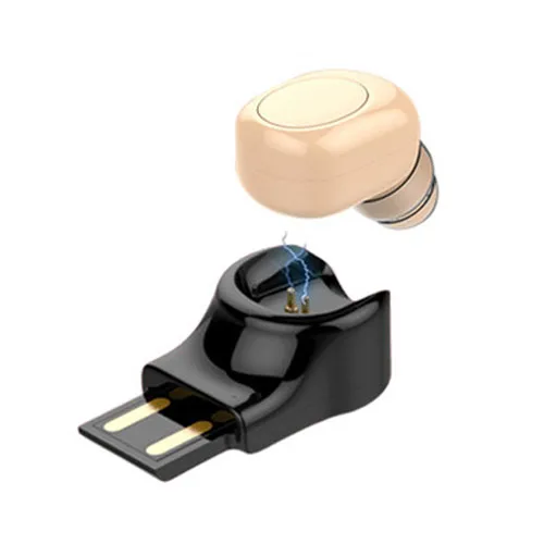 gold FGCLSY мини беспроводные наушники Blutooth, стерео гарнитура с микрофоном, спортивные наушники для бега, наушники для iPhone 8 X - Цвет: gold