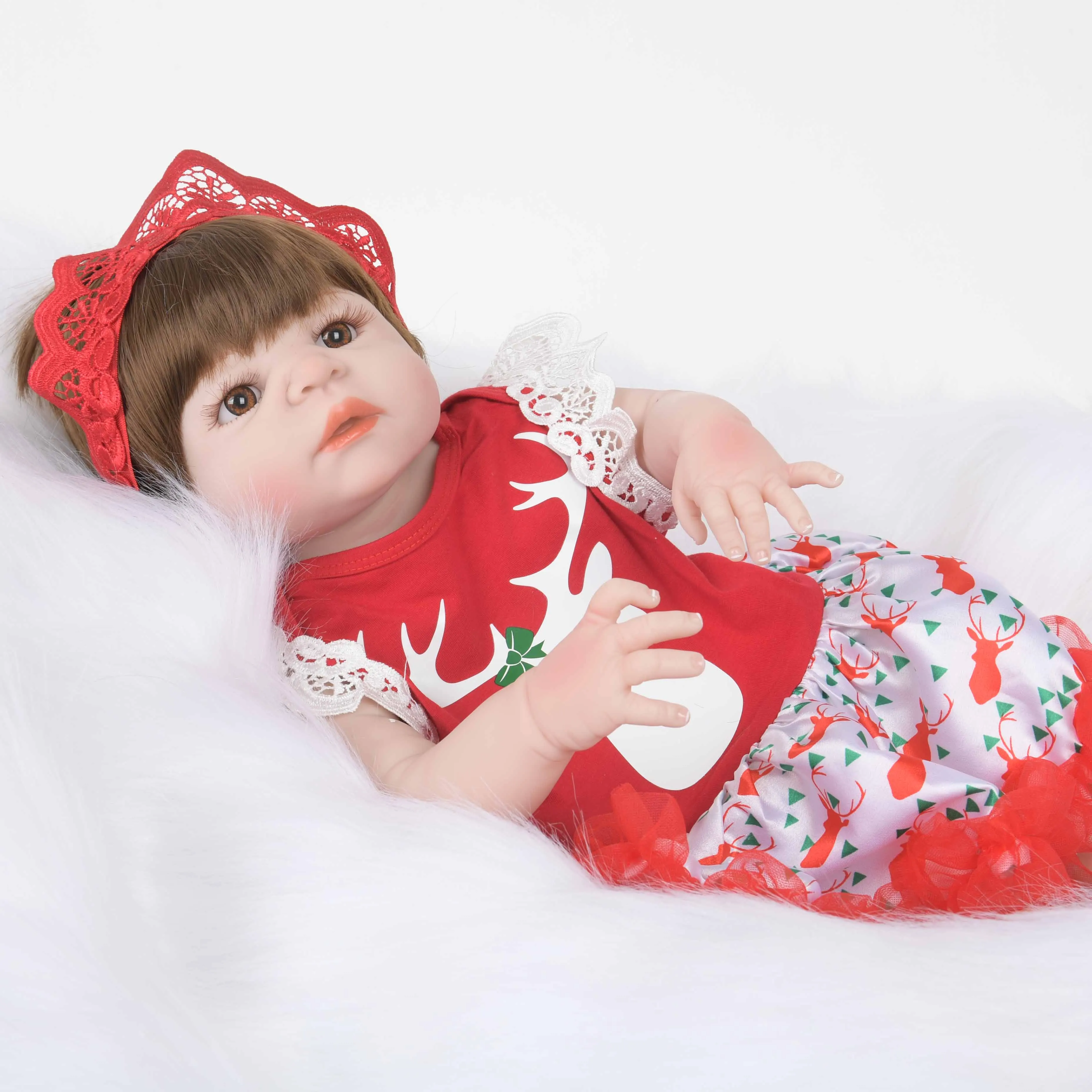 22 ''55 см удивительные Bebe Reborn Детские игрушки Реалистичные мягкие силиконовые тела прекрасный Playmate новорожденный кукла ребенок день рождения подарки на Рождество