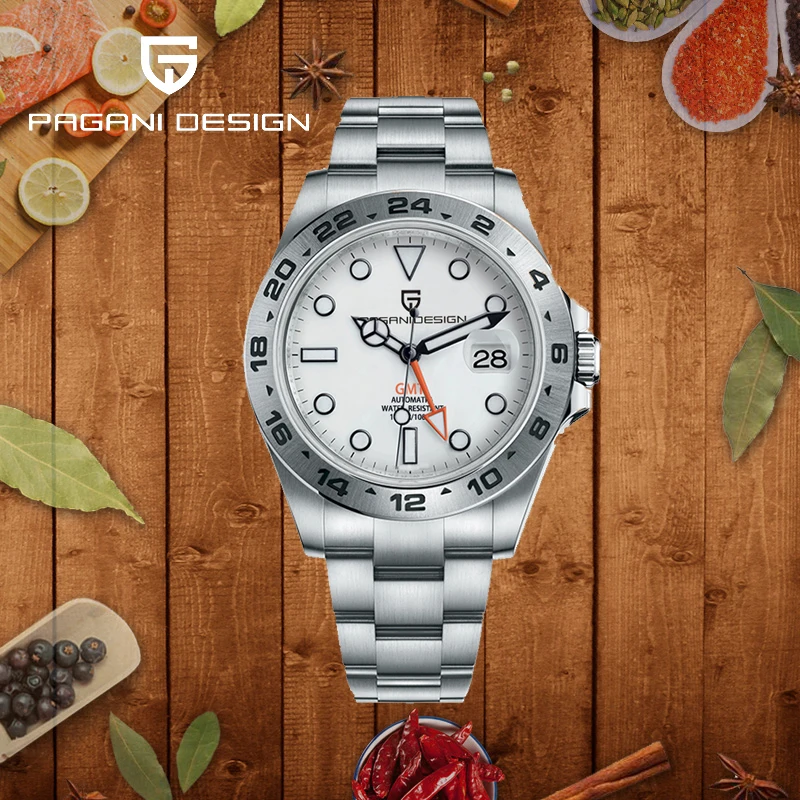 New Gmt Men's Watch Stainless Steel 
