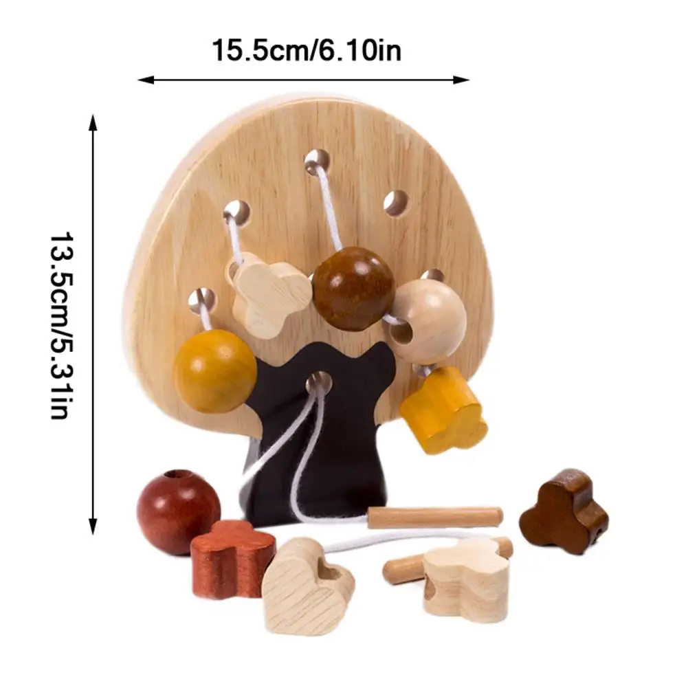  Creative Children's Educational Toys Wooden Geometry Forest Beaded Kindergarten Baby Early Educatio - 4000246632242