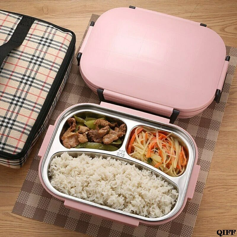 Термоизолированный Ланч-бокс из нержавеющей стали Bento контейнер для еды для детей и женщин