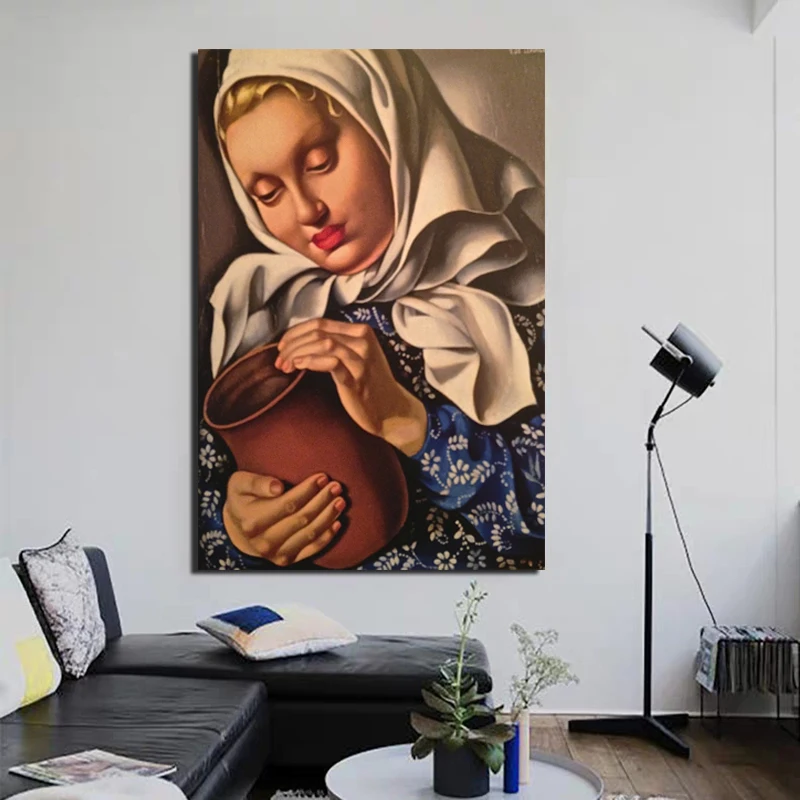 Poster Vintage Tamara de Lempicka Canvas Painting Prints Living Room Home Decoration Modern Wall Art Oil Picture | Дом и сад