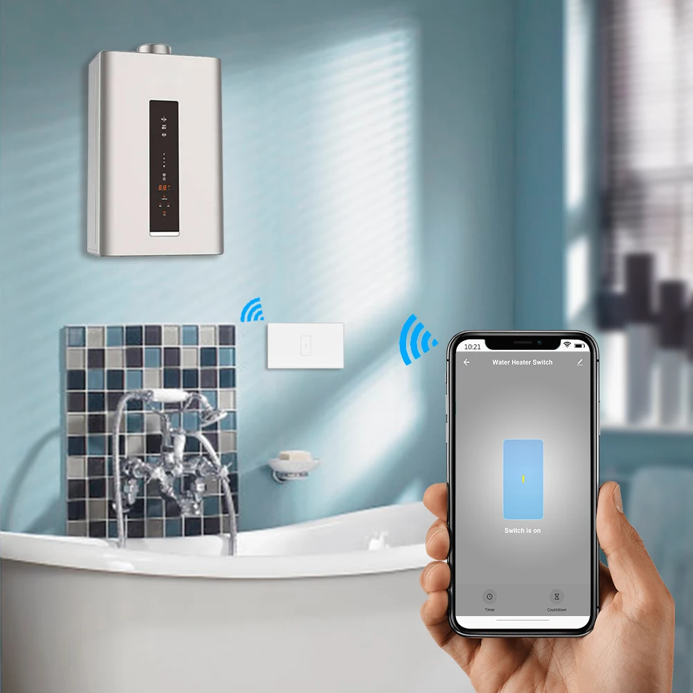Умный водонагреватель с Wi-Fi, переключатель, новинка 4400 Вт, приложение, таймер, кнопка включения и выключения, голосовое управление, Google Home, умная жизнь для Ios/Android
