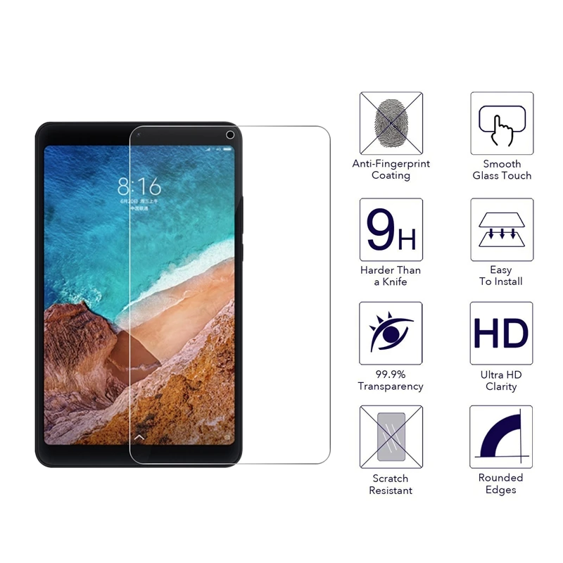 Закаленное стекло 9H для Xiaomi mi Pad mi pad 4 mi pad4 Plus 4plus 8,0 дюймов 10,1 защита экрана планшета защитная пленка, стекло
