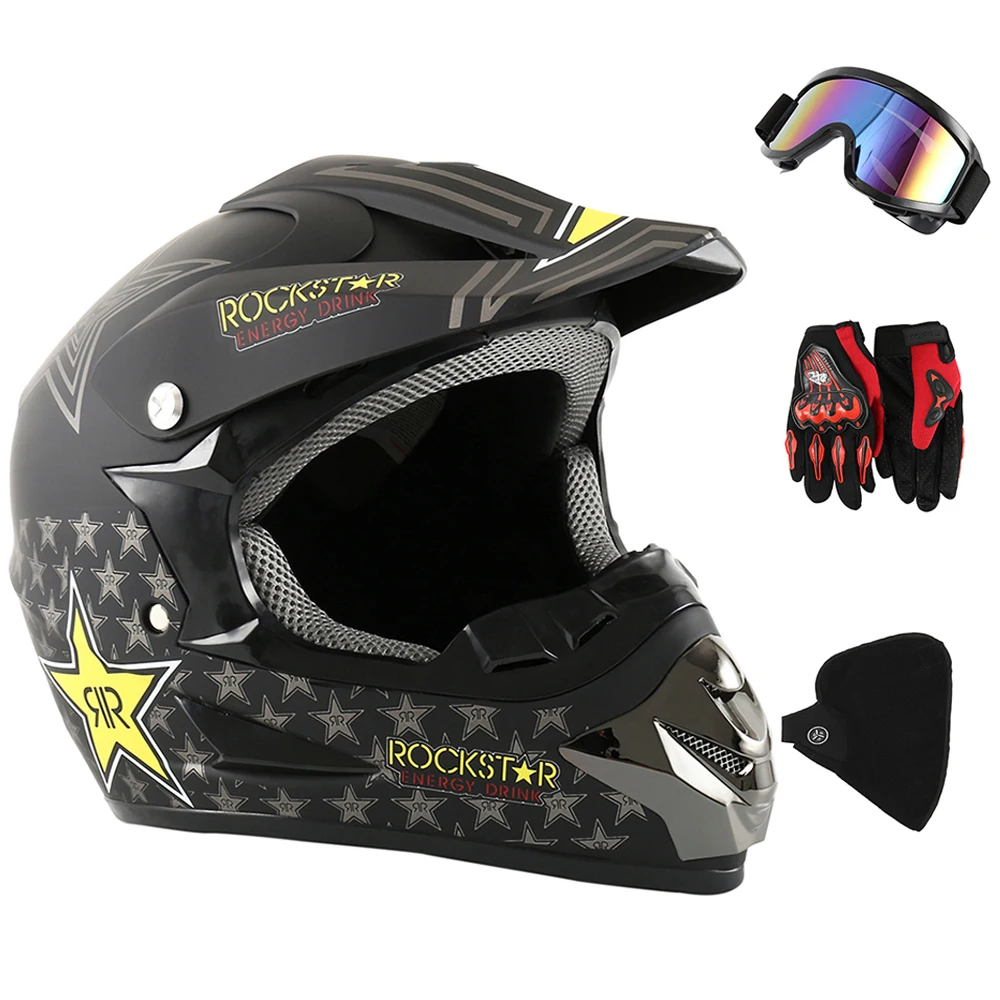 Мотоциклетный шлем мужские мотокроссы защитные шлемы горные MTB DH Внедорожный гоночный шлем для мотокросса в горошек с 3 подарками