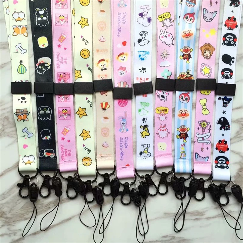 

Cute Cartoon Neck Strap Lanyards for keys ID Card Gym Mobile Phone Straps USB badge holder DIY Hang Rope Lariat Lanyard