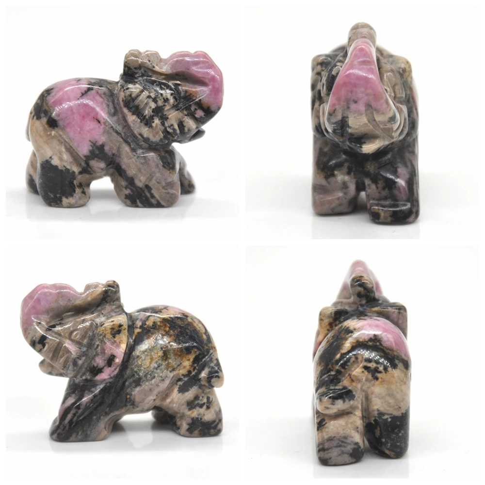 1.5" Cat Elephant Tortoise Rabbit Owl Frog Fish Bear Dog Horse Wolf Snake Statue Natural Healing Crystal Animal Stone Carving