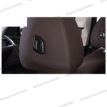 

Lsrtw2017 Carbon Fiber Abs Car Seat Headrest Button Trim Sticker for Bmw X3 2018 2019 2020
