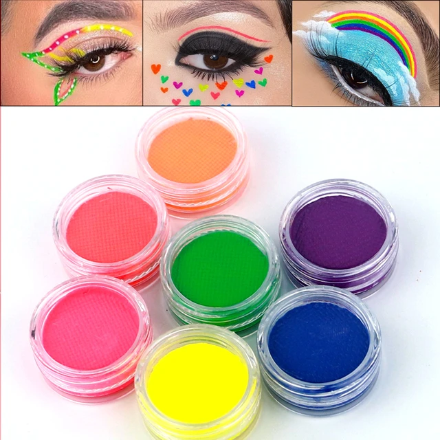 UV Neon Glow Face Painting GRAPHIC LIner Makeup Fluorescent Water Activated  Eyeliner 3g 7pcs/lot - AliExpress