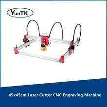 Máquina de gravura do cnc do cortador do laser de 45x45cm, máquina de corte de madeira da gravura de pwm