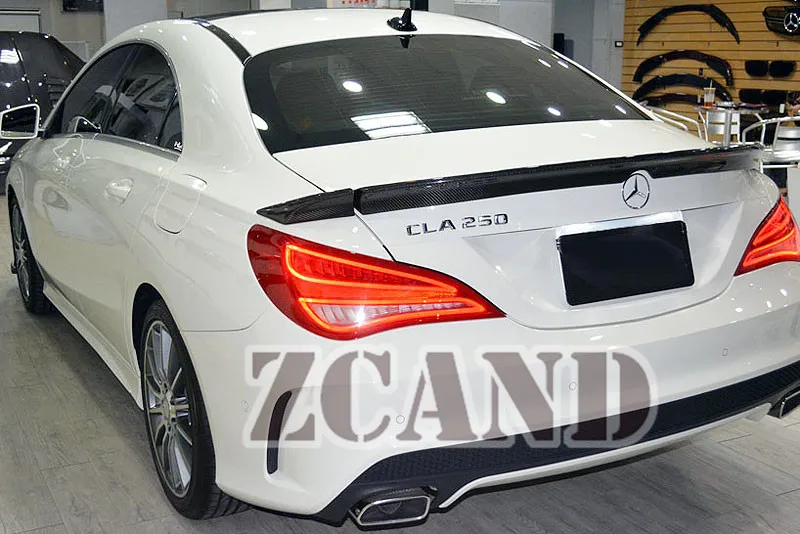 P GT-R стиль Реальные углеродного волокна багажник спойлер 3 шт./компл. для Mercedes Benz W117 C117 Cla250 Cla45 2014UP
