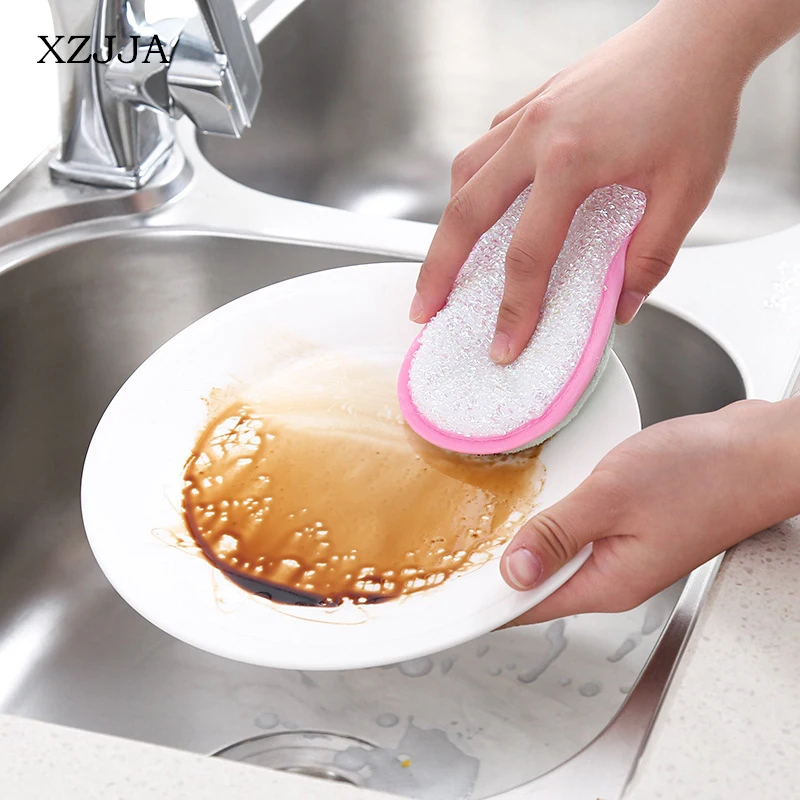 XZJJA Бытовая мощная обеззараживающая губка, кухонное полотенце, тарелка, посуда, моющая чистящая ткань, аксессуары Kichen