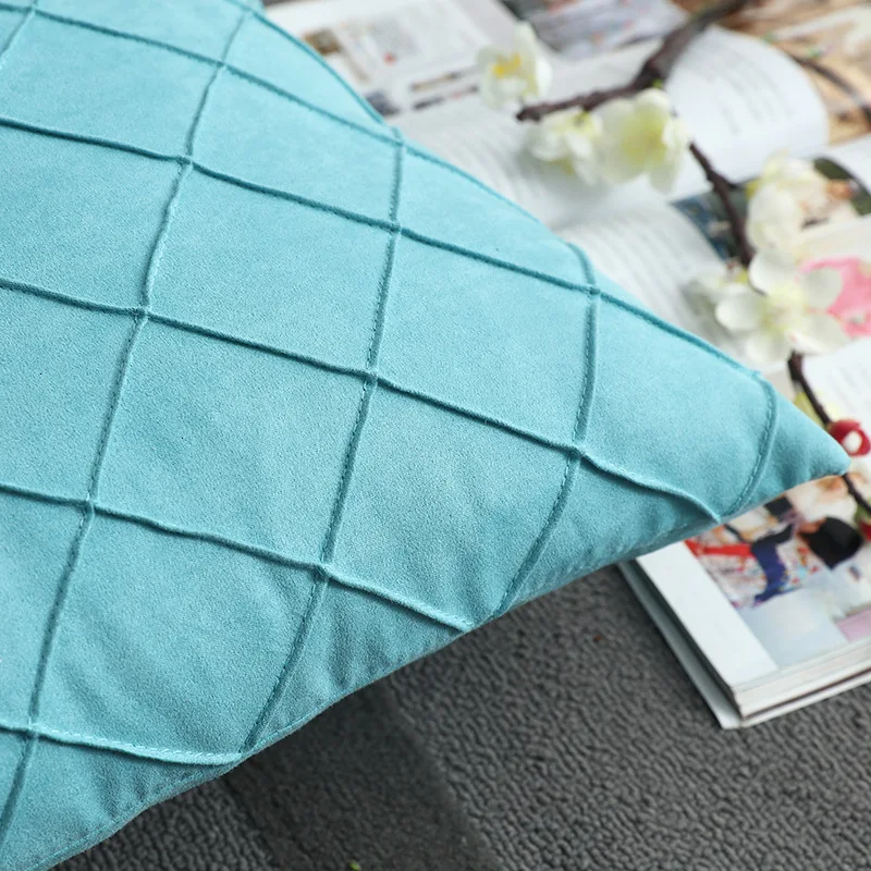 Современная простая наволочка в скандинавском стиле замшевая для подушки
