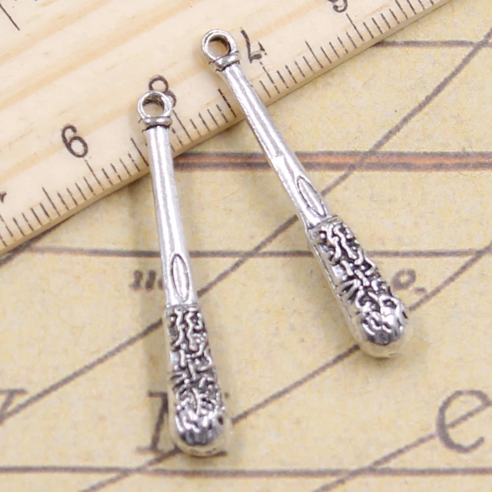 10 шт. Подвески Бейсбол летучей мыши палочки-наклейки пестик 37x6mm Тибетский